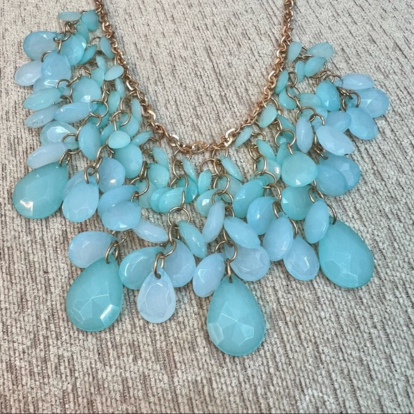 New Pendant Collar Chian sky blue necklace - Picture 3 of 4